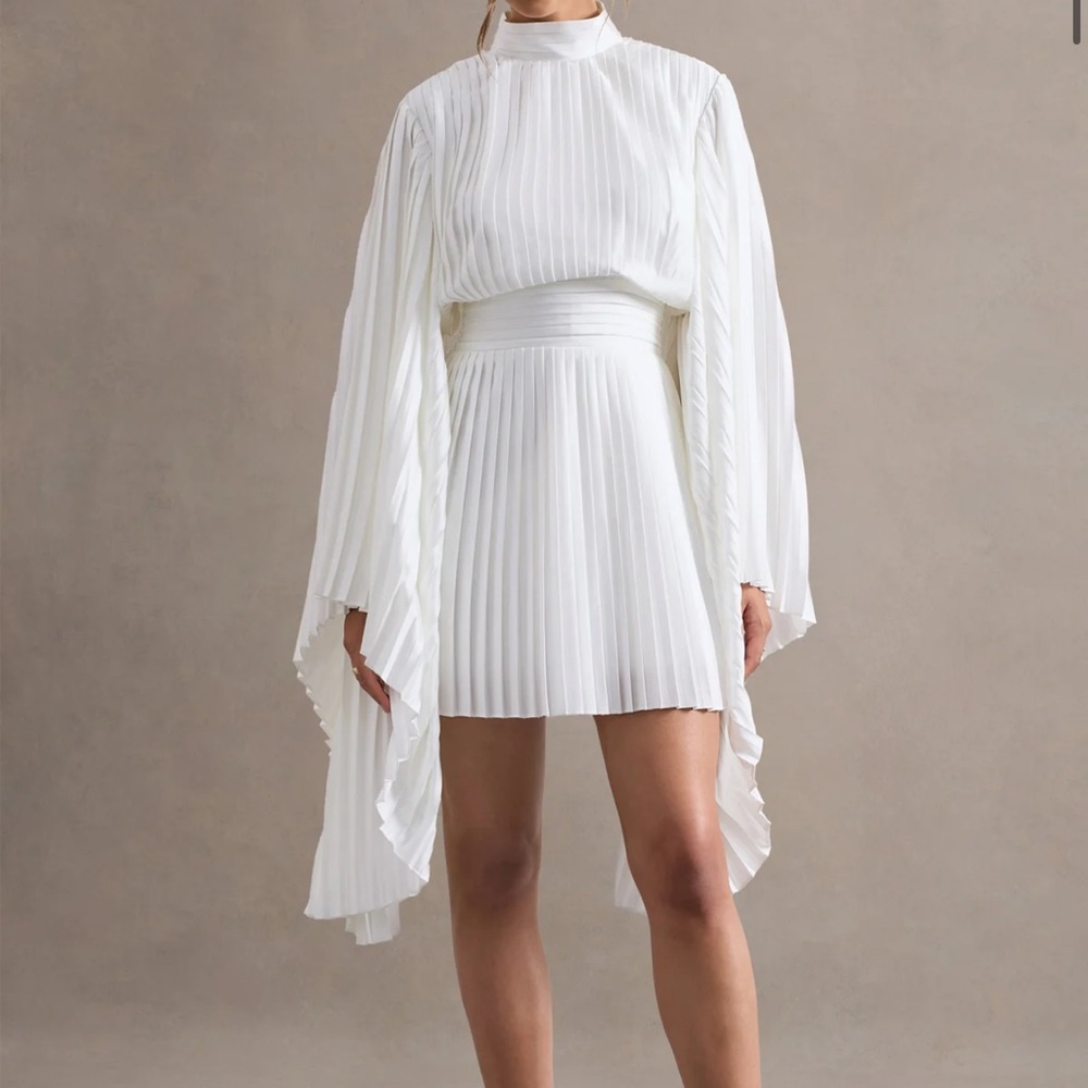 Club L London Asymmetrical White Dress